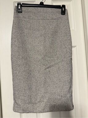 Express Gray Tweed Pencil Skirt